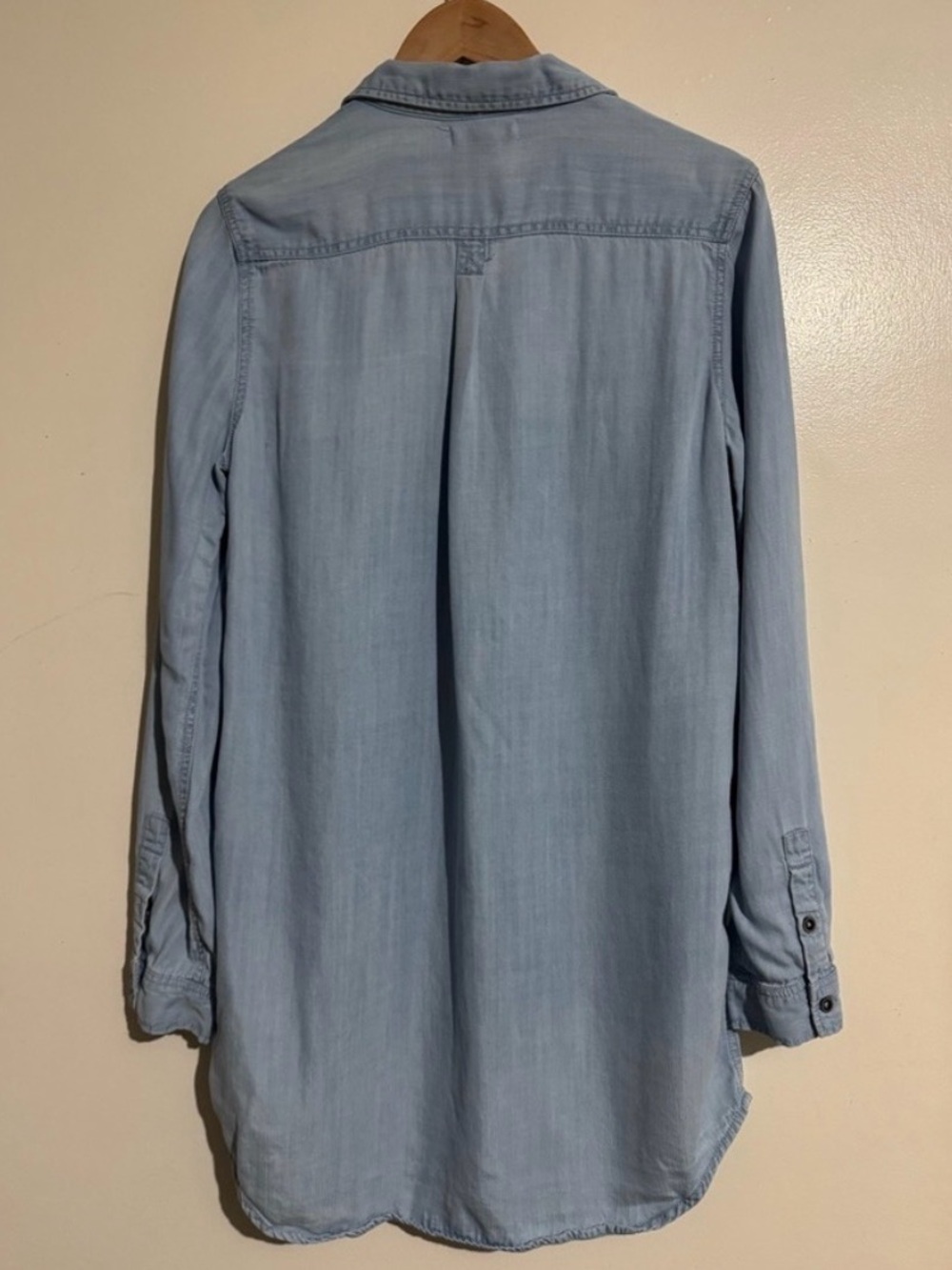 Life in progress Light Chambray Denim Button Down Shirt Dress Small - Picture 3 of 7